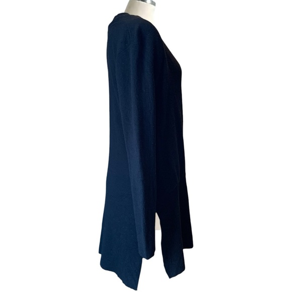 Eileen Fisher 100% Italian merino wool wrap tunic sweater in black Size Small - Picture 4 of 13